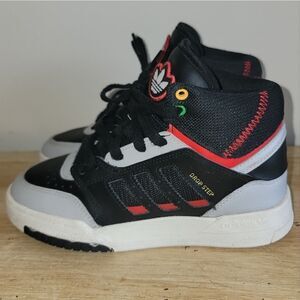 Adidas Drop Step J Black Vivid Red Big Kids Size 3.5